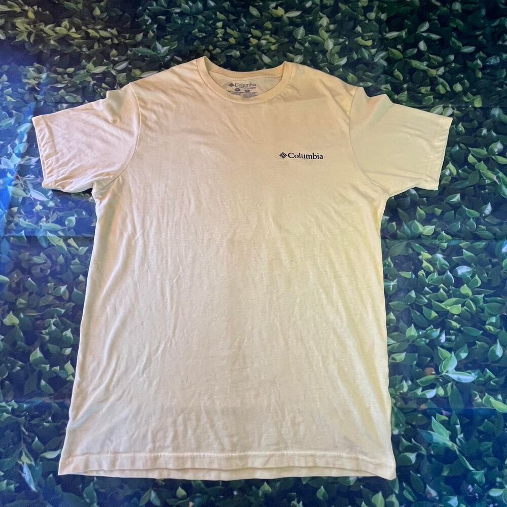 Columbia-sportswear Men's White and Yellow T-shirt